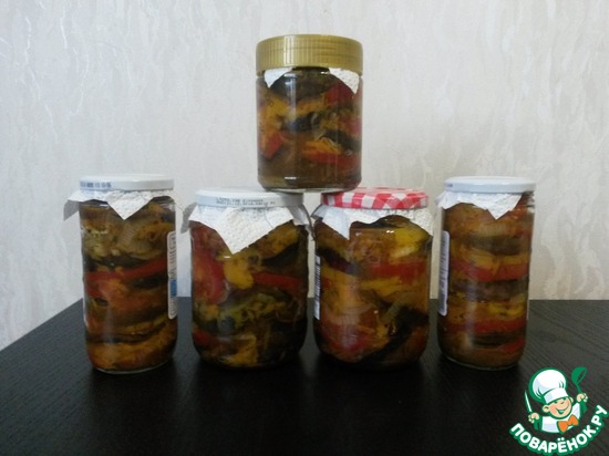 Закуска из баклажан "Любимая" в банках.