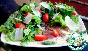 Рецепт Карпаччо-салат из свежего тунца