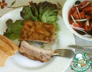 Рецепт Запеченные свиные ребрышки с салатом «Мурсия»