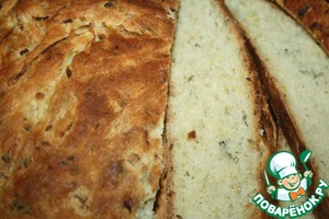 Рецепт Хлеб из кабачков с зеленью, луком и кунжутным маслом