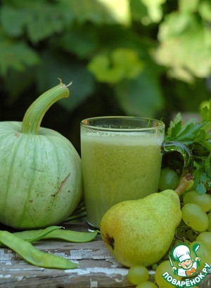 Рецепт Фруктово-овощные зеленые коктейли