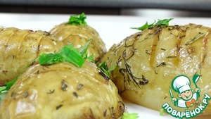 Рецепт Картофель запеченный с зеленью