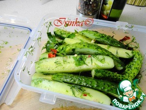 Рецепт Быстрые маринованные огурцы