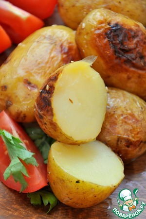 Рецепт Ароматный запеченный картофель с соевым соусом и лимонным соком