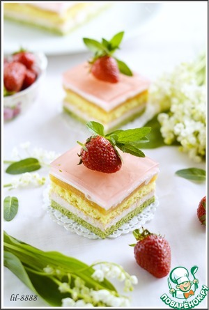 Cake Antreme Mint, strawberry, orange