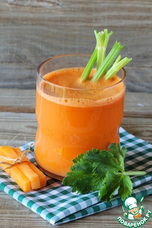 Рецепт Сок из моркови и сельдерея