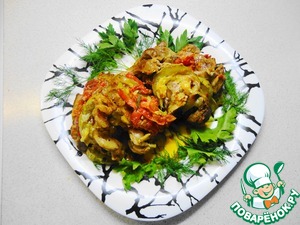 Accordion pork with vegetables