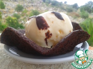 Рецепт Сливочно-шоколадное мороженое в розеточке