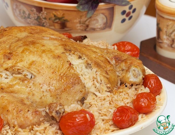 Рецепт: Курица с рисом по мотивам Тбит