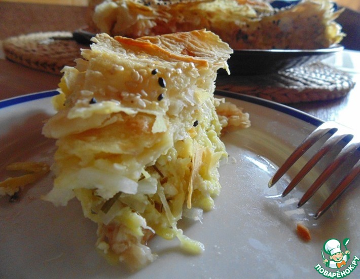 Рецепт: Пирог с кабачками и лавашем