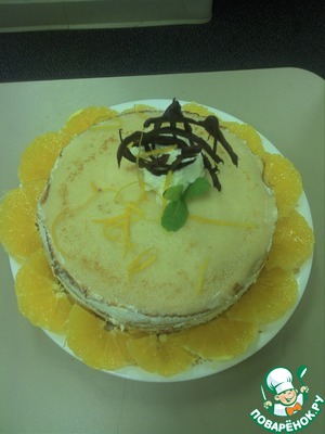 Рецепт Блинный торт с апельсиновым ликером (Grand marnier)