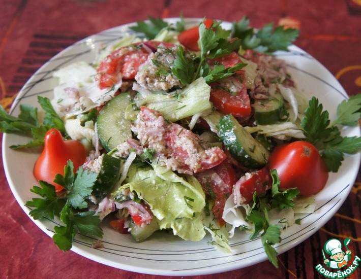 Рецепт: Салат из свежих овощей Глехурад