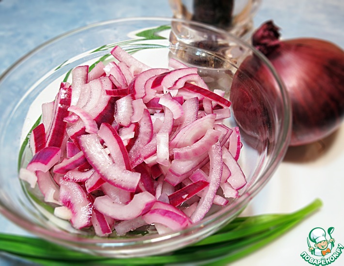Рецепт: Маринованный лук для салатов