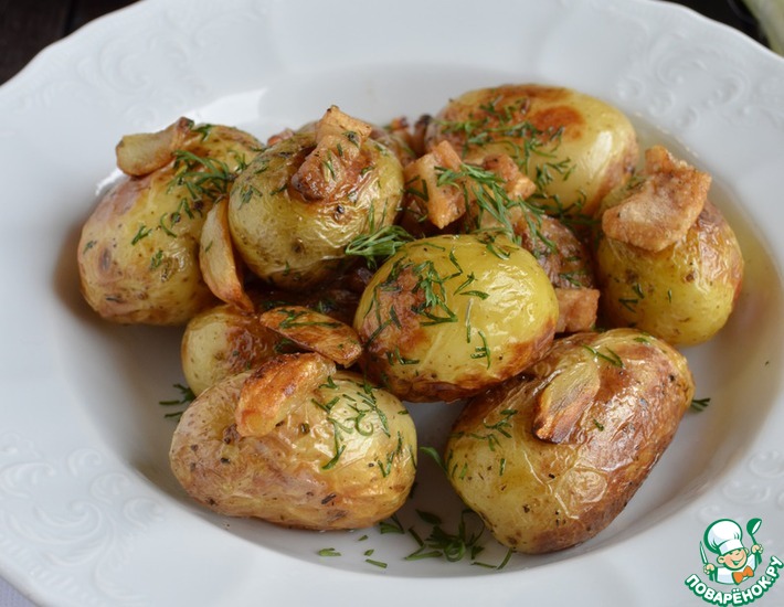 Запеченный картофель с салом в фольге: рецепт с фото пошаговый в домашних условиях