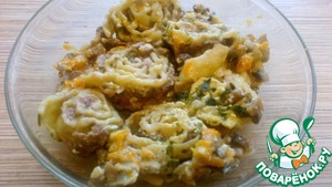 Рецепт Гусарики в горшочках в сметанно-грибном соусе