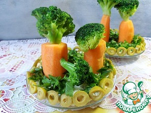 Рецепт Сырно-овощной салат "Сад на тарелке"