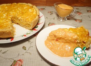 Рецепт Пирог с квашеной капустой и соусом из сладкого перца