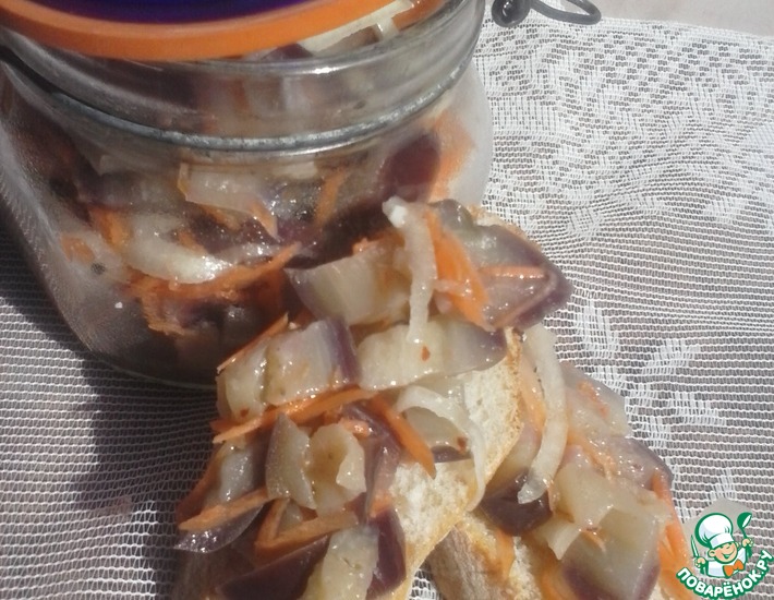 Рецепт: Закуска из маринованных баклажанов Стремительная