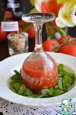 Рецепт Холодный томатно-фасолевый суп со шпинатом и мятой