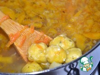 Овощной суп с сырными шариками ингредиенты
