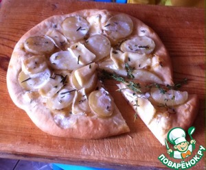 Рецепт Пицца с картофелем и мягким сыром