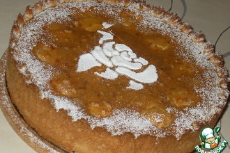 Рецепт: Яблочный пирог с абрикосовой глазурью