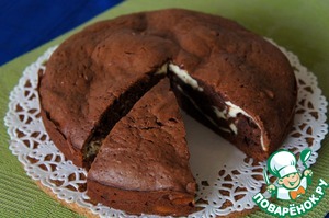 Рецепт Шоколадно-творожный мраморный пирог