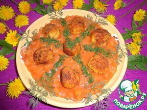 Рецепт Рыбные шарики в томатно-ананасовом соусе