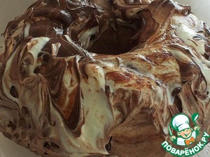 Рецепт Шоколадный кекс с мраморной глазурью