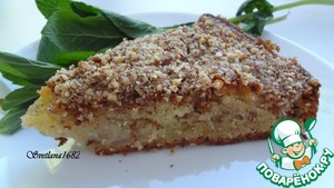 Рецепт Сметанный яблочный пирог с корицей и миндалем
