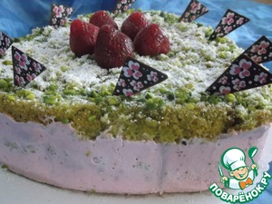 Рецепт Клубнично-фисташковый торт