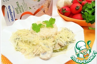 Рецепт: Куриное филе в сливочно-сырном соусе