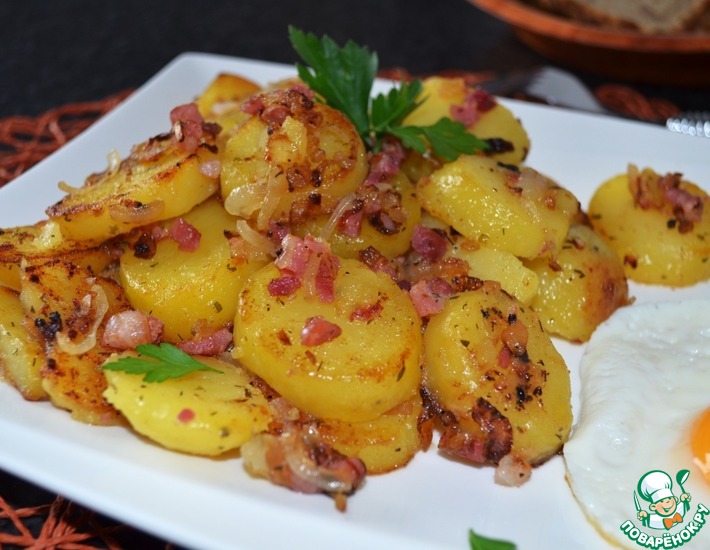 Рецепт: Жареный картофель в немецком стиле