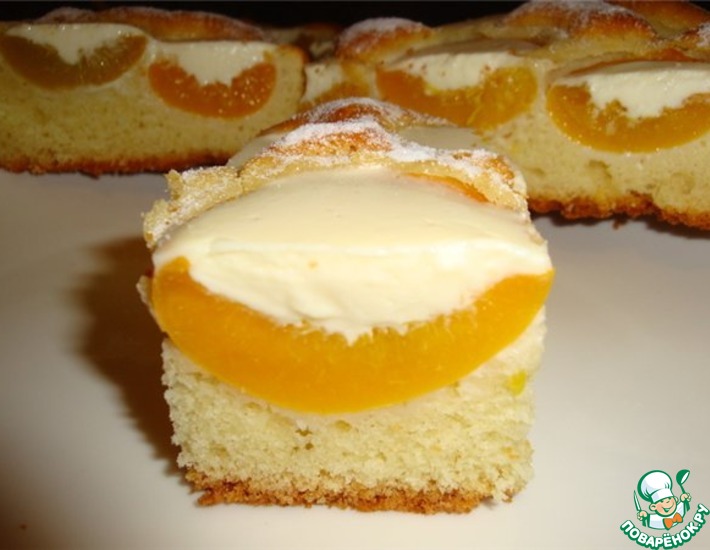 Заливной пирог с абрикосами – кулинарный рецепт
