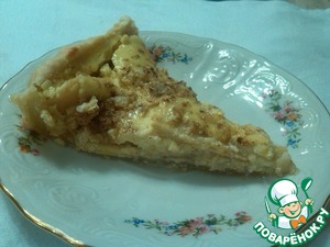 Рецепт Творожно-яблочный пирог с грецким орехом