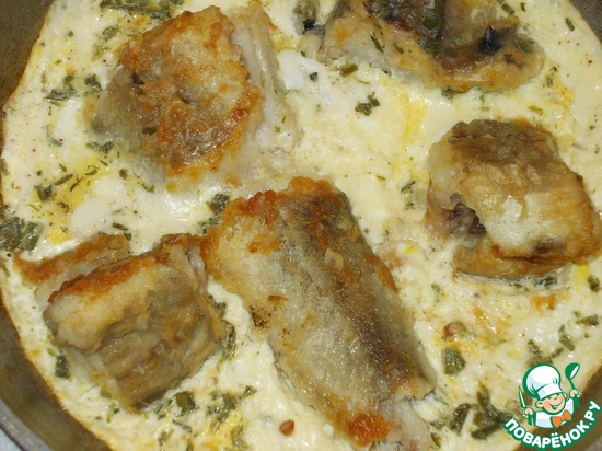 минтай в омлете