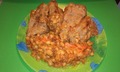 Телячьи ребрышки, тушеные с фасолью и морковью