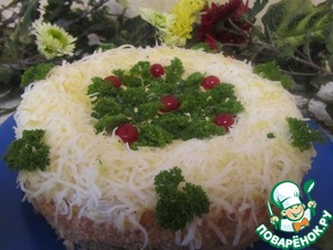 Рецепт Закусочный торт с сайрой