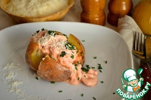 Рецепт Запечённый картофель с креветками