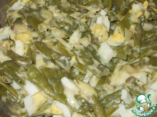 стручковая фасоль со сметаной и сыром