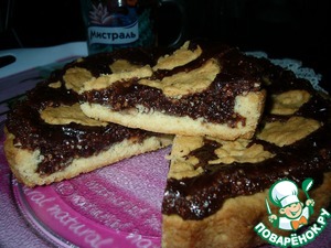 Рецепт Хрустящий пирог с шоколадно-ореховой начинкой