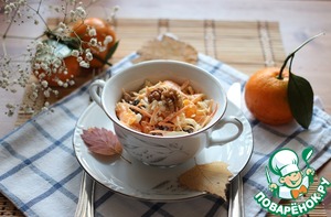 Рецепт Салат с белокочанной капустой и мандаринами