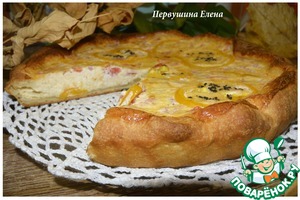 Рецепт Пирог с сырно-творожной начинкой