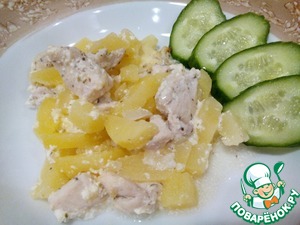 Рецепт Картошка с нежным куриным филе
