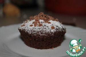 Рецепт Шоколадные маффины с шоколадной начинкой