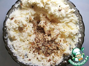 Закусочный торт Слоеный сыр Творожно-сырный слой с ветчиной