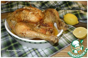 Рецепт Курица чесночно-имбирная с лимоном и черносливом