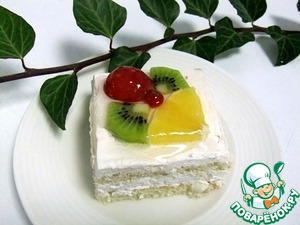 Рецепт Творожно-йогуртовые пирожные с фруктами