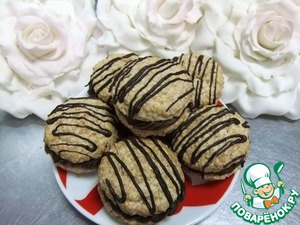 Рецепт Миндальное печенье с шоколадно-сырным кремом