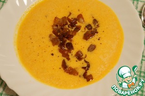 Рецепт Тыквенный суп с беконом и кукурузой